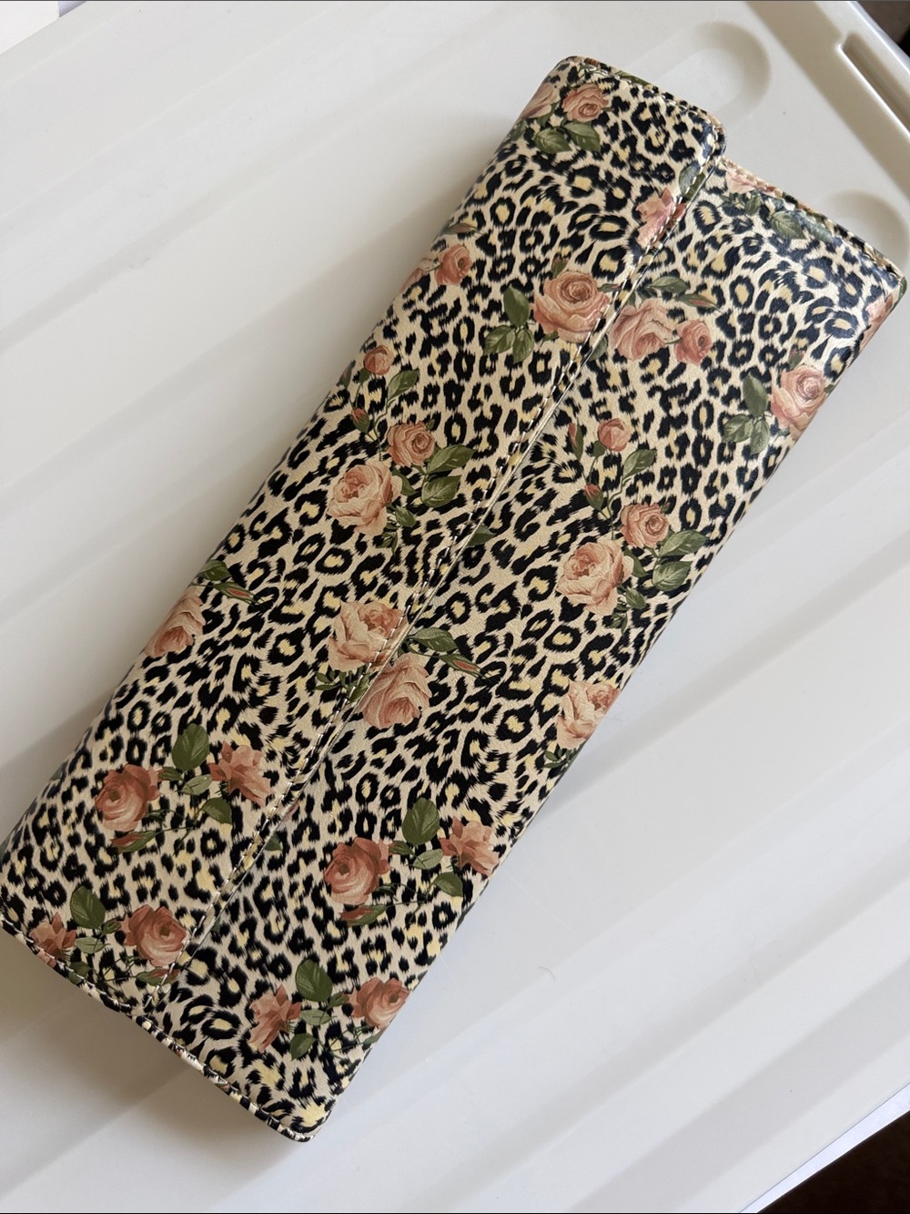 Aldo Leopard Floral Wallet Case in Beige, Pink and Black